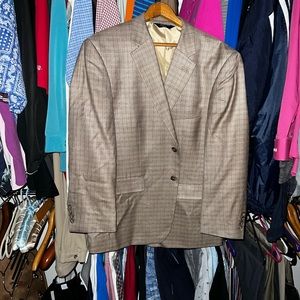 Joseph & Feiss Men’s Lightweight Checkered Suit Jacket 42S